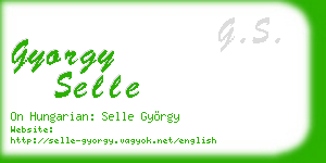 gyorgy selle business card